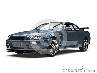 Frost blue urban sports car - beauty shot Stock Photo