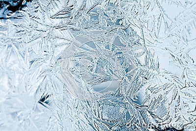 Frost struction closeup on a window Stock Photo