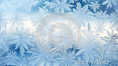 frost window ice background Cartoon Illustration