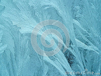 Frost on windowpane Stock Photo