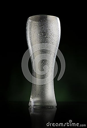 Frosted beer glass empty Stock Photo