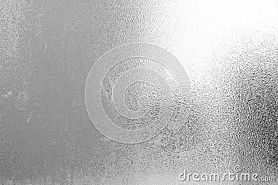 Frosted glass texture with water drops & steam Stock Photo