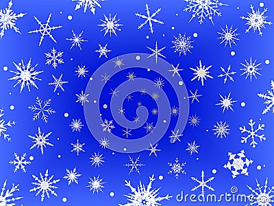 Frosted Snow Border - Blue Vector Illustration