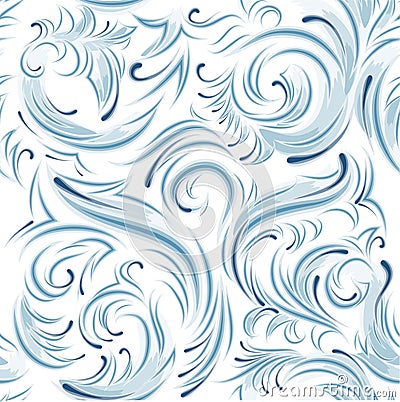 Frosting on glass. Frosty pattern background Vector Illustration