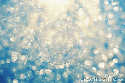 Frosty bokeh glitter sparkle abstract background Stock Photo