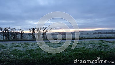 Frosty Start to the Day Stock Photo