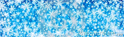 Frosty and wintry background with frozen glass frame and snowflakes, perfect for christmas or seasonal decoration. Vector Vector Illustration