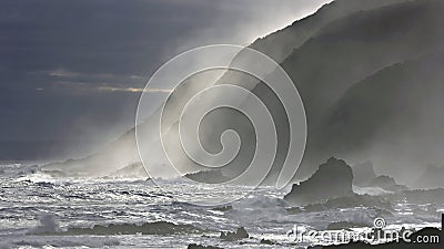 Froth at Storms River Mouth Stock Photo