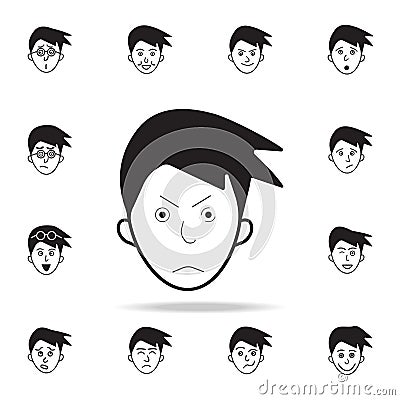 frown on face icon. Detailed set of facial emotions icons. Premium graphic design. One of the collection icons for websites, web Stock Photo