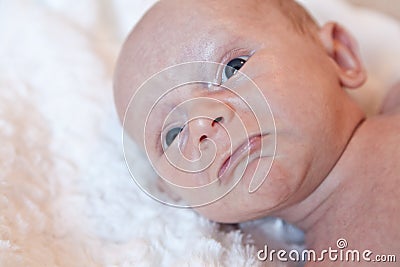 Frowning Baby Stock Photo