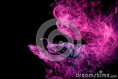 Frozen abstract movement of explosion smoke Stock Photo