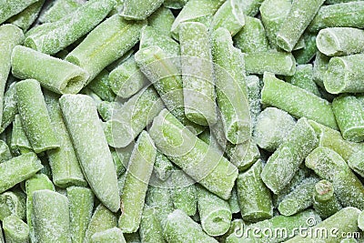 Frozen asparagus beans Stock Photo