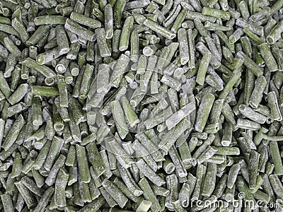 Frozen asparagus pods background Stock Photo