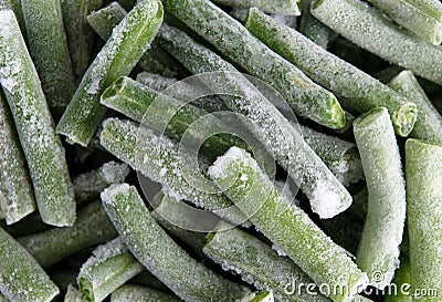 Frozen asparagus pods Stock Photo