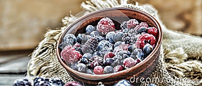 Frozen berries health food Stock Photo