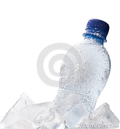 Frozen bottle Stock Photo