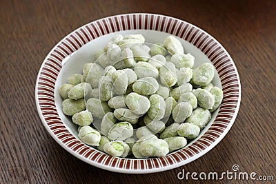 Frozen broad beans Stock Photo