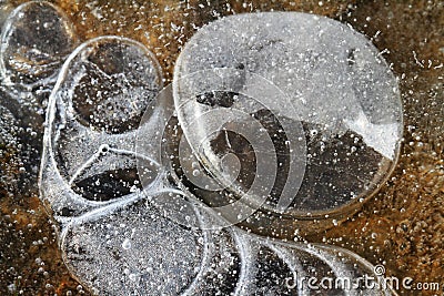 Frozen bubbles Stock Photo