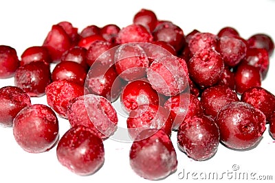 Frozen cherries. Stock Photo
