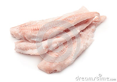 Frozen cod fillets Stock Photo