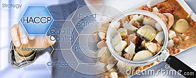 Frozen crustaceans HACCP Hazard Analyses and Critical Control Points - Food Safety and Quality Control in food industry - Stock Photo