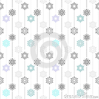 frozen crystal Snowflake basic vertical line seamless pattern texture background in deep gray tone Stock Photo