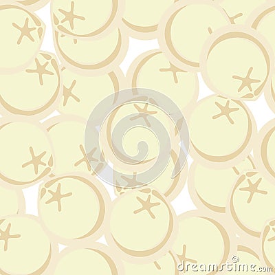 Frozen dumplings seamless patetrn. Vector ornament for food love Vector Illustration