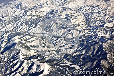 Frozen earth of North of America Stock Photo