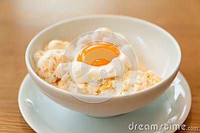 frozen eggs ice-cream Stock Photo