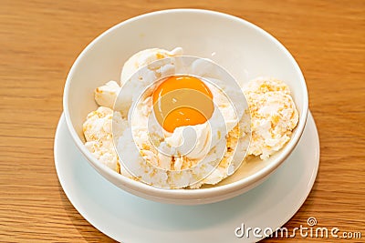 frozen eggs ice-cream Stock Photo