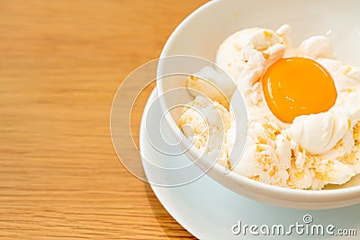 frozen eggs ice-cream Stock Photo