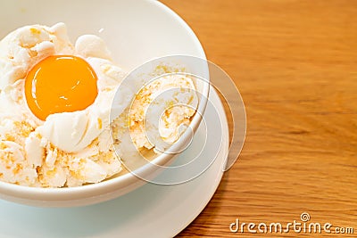 frozen eggs ice-cream Stock Photo