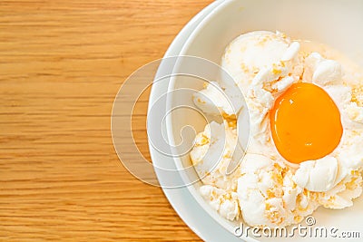 frozen eggs ice-cream Stock Photo