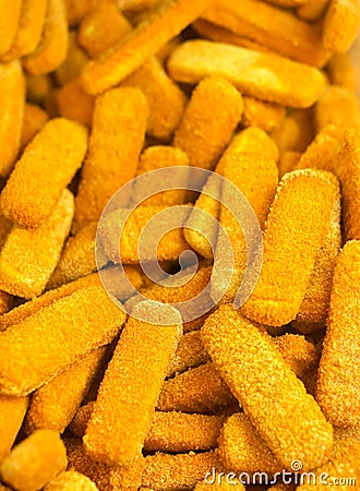 Frozen fish fingers Stock Photo