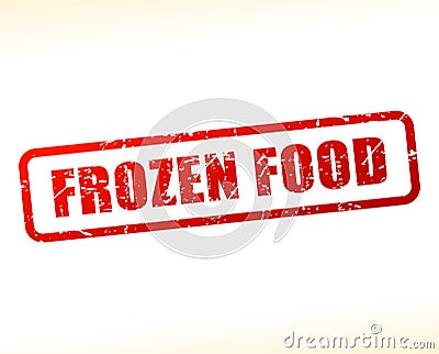 Frozen food text buffered Vector Illustration