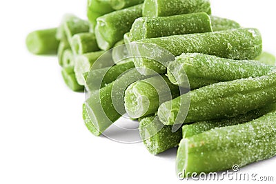 Frozen french beans Stock Photo