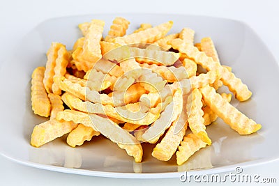 Frozen french fries Stock Photo