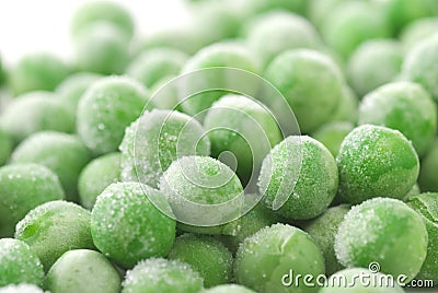 Frozen Green Peas Stock Photo