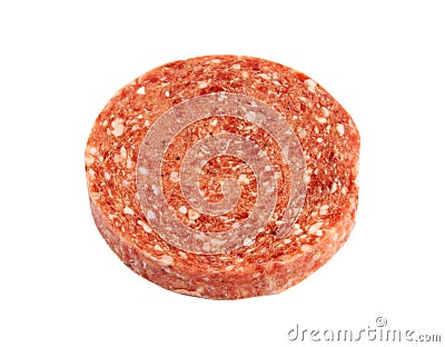 Frozen hamburger patty Stock Photo