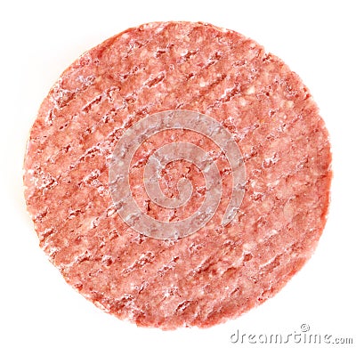 Frozen Hamburger Patty Stock Photo