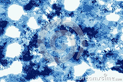 Frozen icy background with blue ice crystals Stock Photo