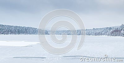 Frozen lake Stock Photo