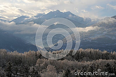 Frozen landscape Stock Photo