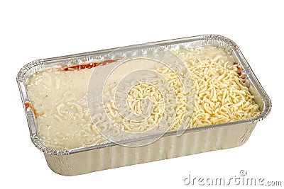 Frozen lasagna Stock Photo