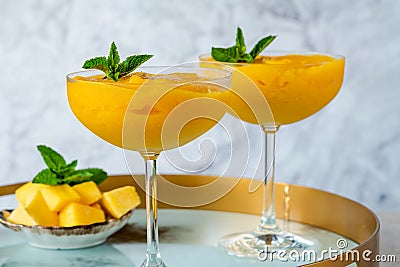 Frozen mango daiquiri Stock Photo