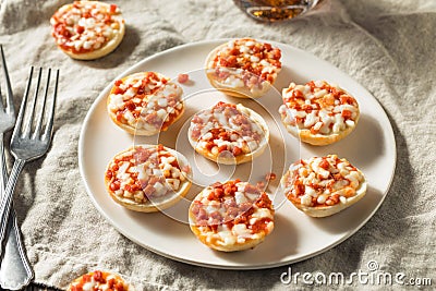 Frozen Mini PIzza Bagels Stock Photo