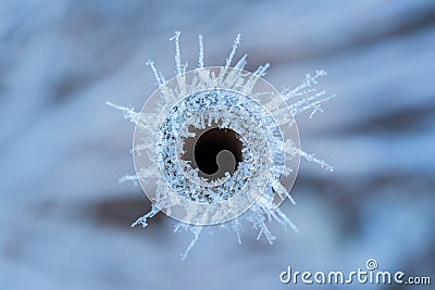 Frozen nature background. Blue background. High resolution photo. Stock Photo