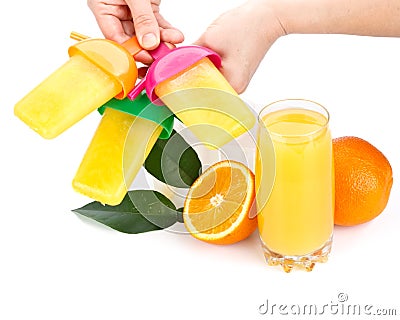 Frozen orange juice Stock Photo