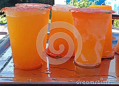 Frozen orange juice Stock Photo