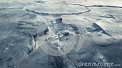 Frozen River In Remote Area Stock Photo